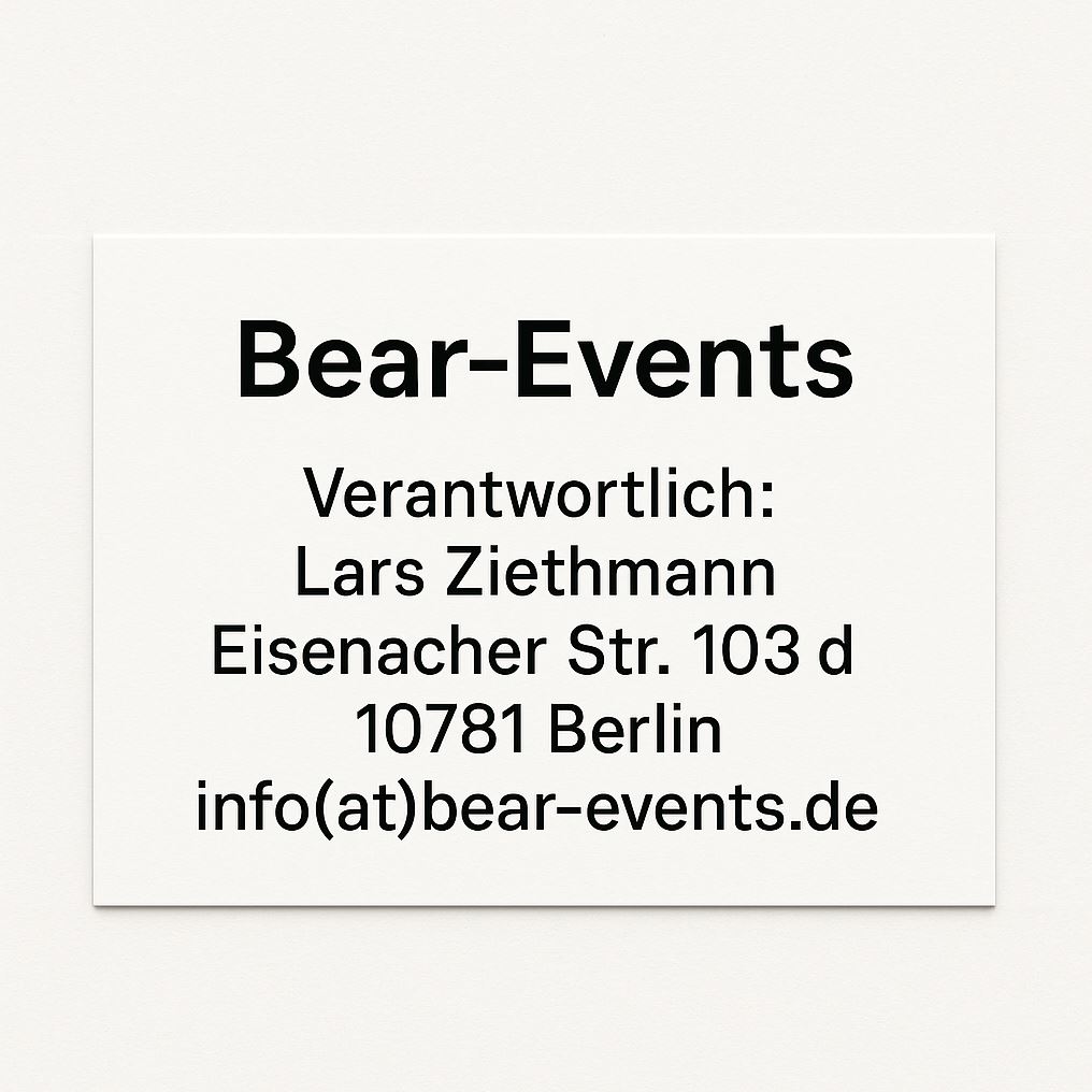 Bear-Events Visitenkarte